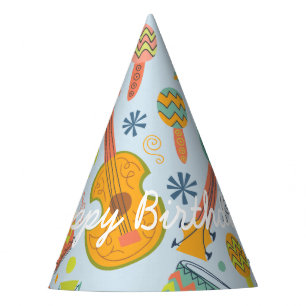 Chapeaux De Fêtes Joyeux anniversaire.Instruments de musique.