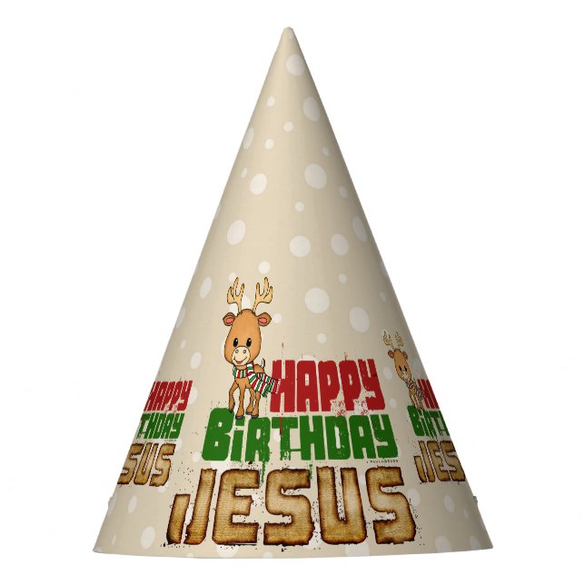 Chapeaux De Fêtes Joyeux anniversaire Jésus (Devant)