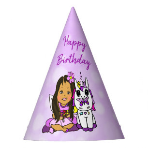 Chapeaux De Fêtes Joyeux anniversaire licorne et fée