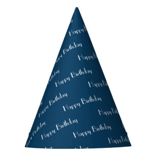 Chapeaux De Fêtes Joyeux Anniversaire Texte Personnalisé Motif Navy