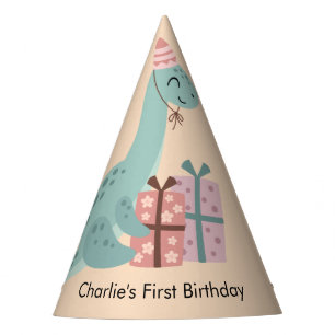 Chapeaux De Fêtes Joyeux Brachiosaurus Dinosaur avec cadeaux d'anniv