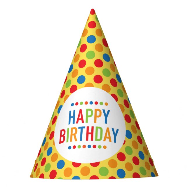 Chapeaux De Fêtes Joyeux Casquette de fête des Dots d'anniversaire (Devant)