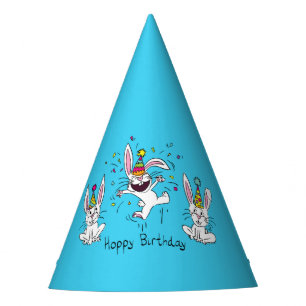 Chapeaux De Fêtes Joyeux Casquettes du parti Bunny Birthday