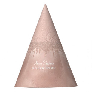 Chapeaux De Fêtes Joyeux Noël Rose Gold Drift Glam Girl