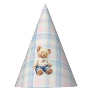 Chapeaux De Fêtes Jumeaux Beary Premier Anniversaire Garçon