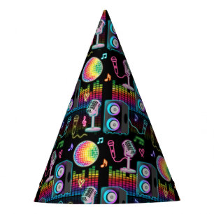 Chapeaux De Fêtes Karaoké Néon Lumineux Chanson Musique Fête