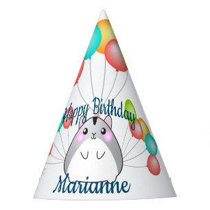 Chapeaux De Fêtes Kawaii Hamster gris mou