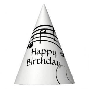 Chapeaux De Fêtes La musique de fantaisie note l'anniversaire
