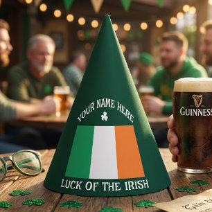 Chapeaux De Fêtes La Saint-Patrick Drapeau de l'Irlande Nom personna