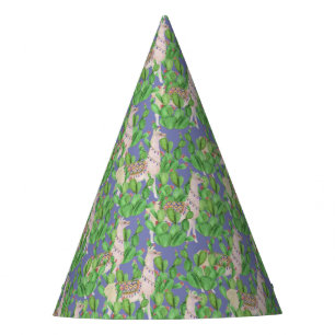 Chapeaux De Fêtes Lama d'aquarelle et motif de Catus