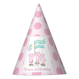 Chapeaux De Fêtes L'Anniversaire de enfant de Piggy Rose