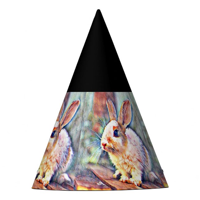 Chapeaux De Fêtes lapin aquarell (Devant)