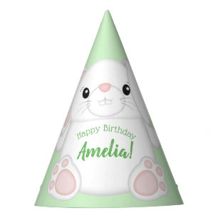 Chapeaux De Fêtes Lapin Lapin Fête d'Anniversaire Vert