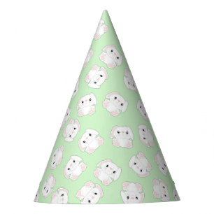 Chapeaux De Fêtes Lapin Lapin Fête d'Anniversaire Vert