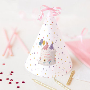 Chapeaux De Fêtes Lapin Pastel Anniversaire Commun pour Sœur Frère