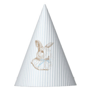 Chapeaux De Fêtes Lapin Vintage Bleu Certains Lapins Ont Un An