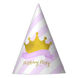 Chapeaux De Fêtes Lavande et Gold Tiara Princess Anniversaire
