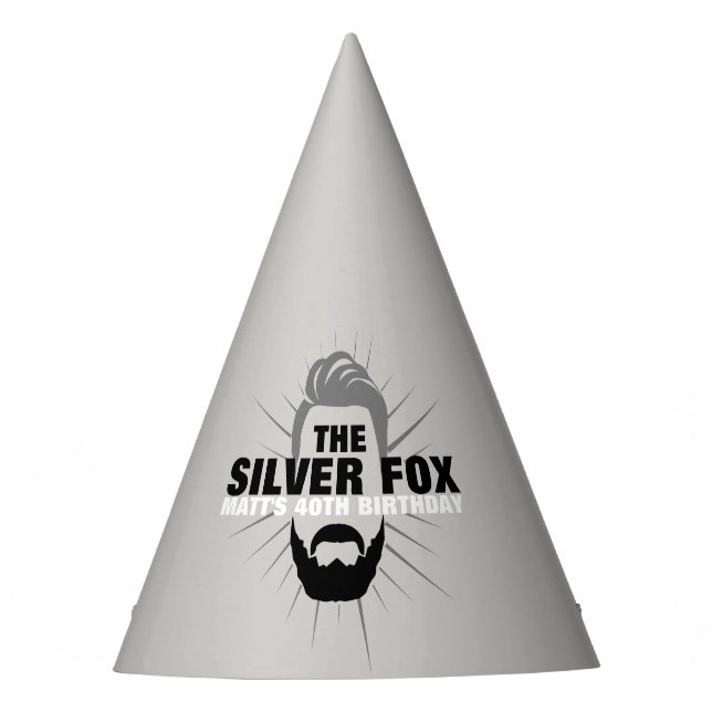Chapeaux De Fêtes Le casquette de partie de Fox argenté (Devant)