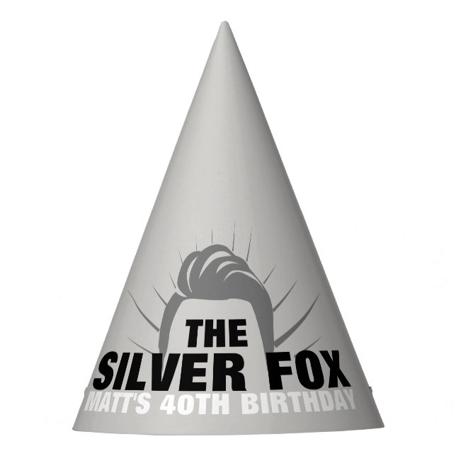 Chapeaux De Fêtes Le casquette de partie de Fox argenté (Devant)