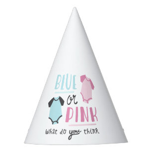 Chapeaux De Fêtes Le genre bleu ou rose de bébé indiquent la douch