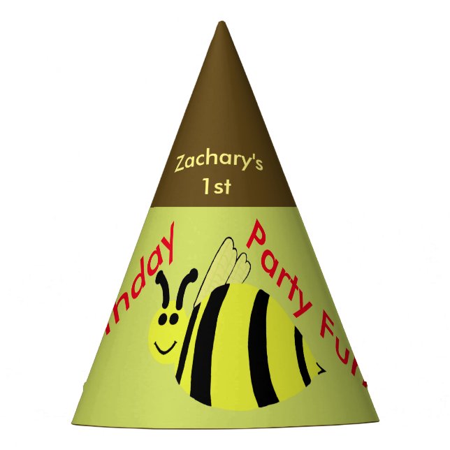 Chapeaux De Fêtes Le jaune gaffent les casquettes d'anniversaire (Devant)
