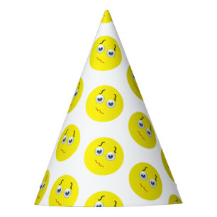 Chapeaux De Fêtes Le parti Emoji perplexe
