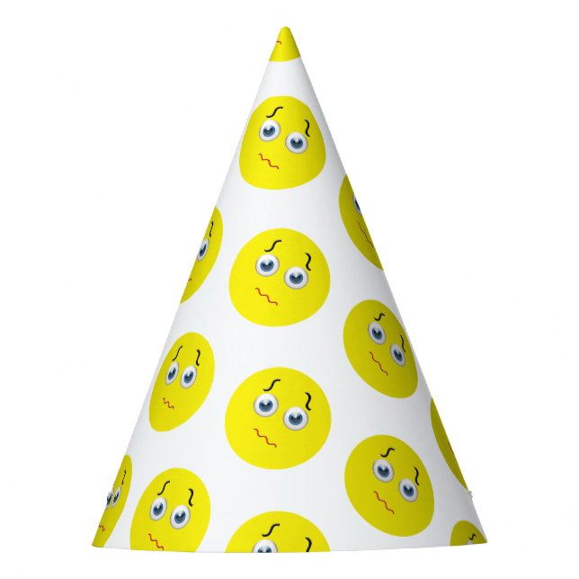 Chapeaux De Fêtes Le parti Emoji perplexe (Devant)