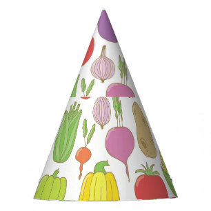 Chapeaux De Fêtes Légumes dessinés à la main, arrière - plan de dood