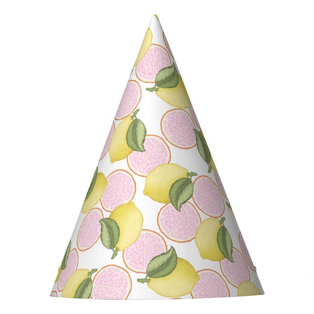 Chapeaux De Fêtes Lemonade rose citron Casquette fête d'anniversaire (Devant)