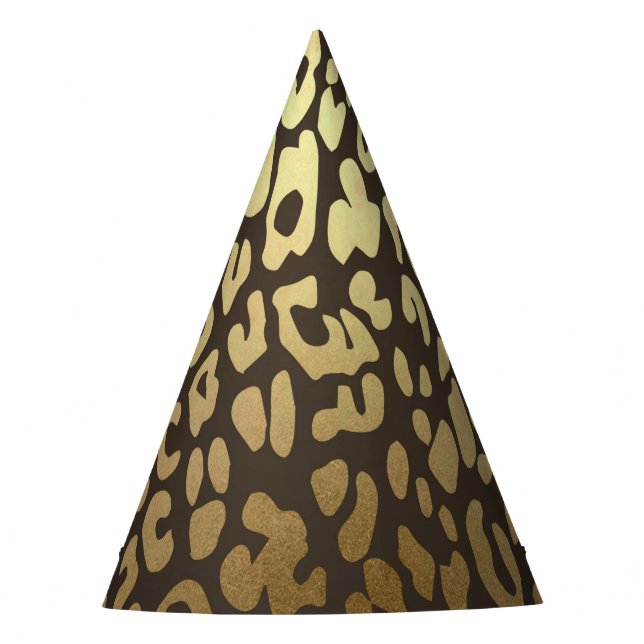 Chapeaux De Fêtes Leopard Cheetah Imprimer Fête d'anniversaire de la (Devant)
