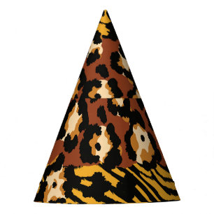 Chapeaux De Fêtes Léopard, peaux de tigre, motif sauvage.