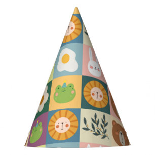 Chapeaux De Fêtes Les animaux mignons patchwork coloré casquette de