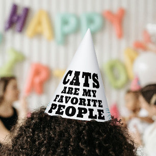 Chapeaux De Fêtes Les Chats Sont Ma Citation Favorite Funny Turquois
