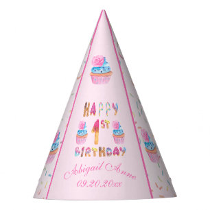 Chapeaux De Fêtes Les petites filles gâteaux joyeux premier anniver