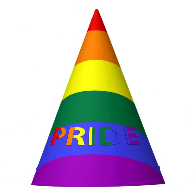 Chapeaux De Fêtes LGBT Rainbow Pride Drapeau & Pride Texte Casquette (Devant)