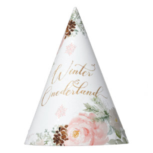 Chapeaux De Fêtes L'hiver onederland blush rose fille anniversaire