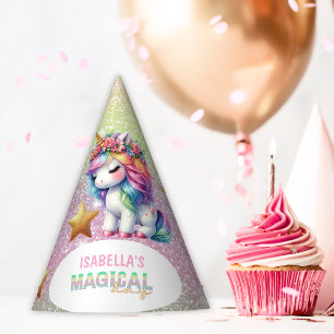 Chapeaux De Fêtes Licorne magique arc-en-ciel pailletée