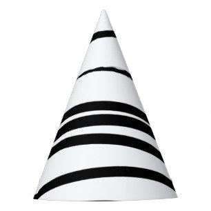 Chapeaux De Fêtes Lignes noires et blanches modernes Art Abstrait