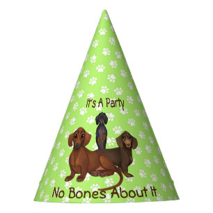 Chapeaux De Fêtes Lime Green Dachshund Casquette du parti