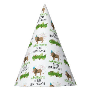 Chapeaux De Fêtes Lion Jungle Fête Animaux Fête Anniversaire Personn
