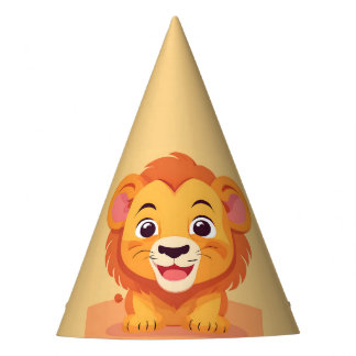 Chapeaux De Fêtes Lion mignonne Face safari jungle sauvage fête d'an