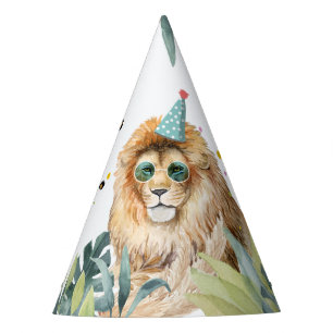Chapeaux De Fêtes Lion Party Animaux Safari Wild Animaux Anniversair
