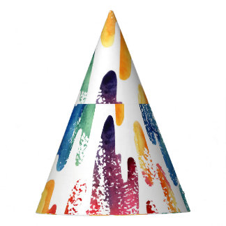 Chapeaux De Fêtes Liquide : Aquarelle Abstraite moderne.