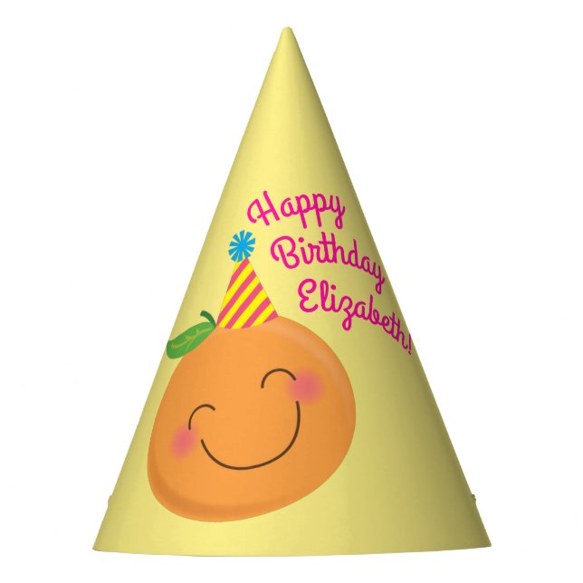 Chapeaux De Fêtes Little Cutie Tangerine fête d'anniversaire (Devant)