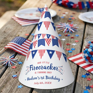 Chapeaux De Fêtes Little Firecracker 4 juillet 1er anniversaire