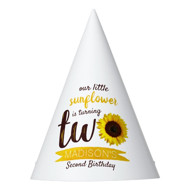 Chapeaux De Fêtes Little Sunflower 2e anniversaire (Devant)