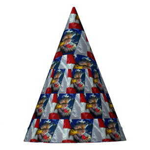 Chapeaux De Fêtes Loup d'aigle patriotique américain