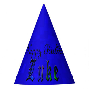Chapeaux De Fêtes Luke, Bonne Anniversaire Logo Casquette Papier Ble