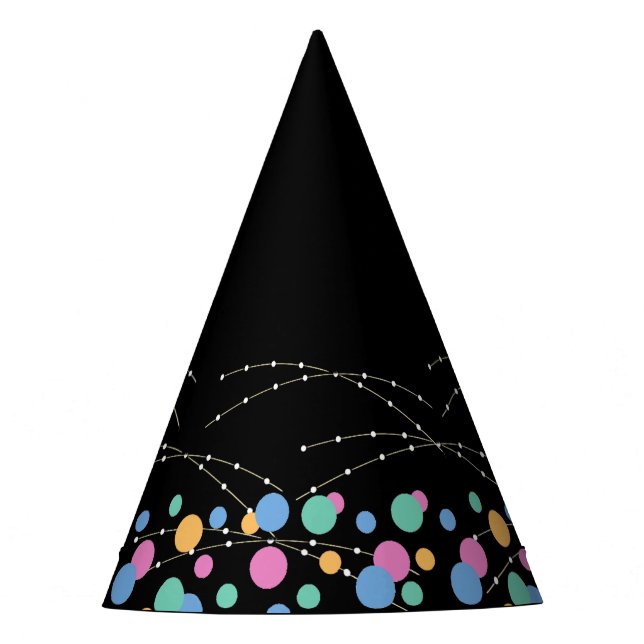 Chapeaux De Fêtes Luminosité et roulis noir basque d'anniversaire (Devant)