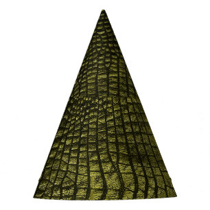 Chapeaux De Fêtes Luxueuse texture de peau de crocodile foncé.